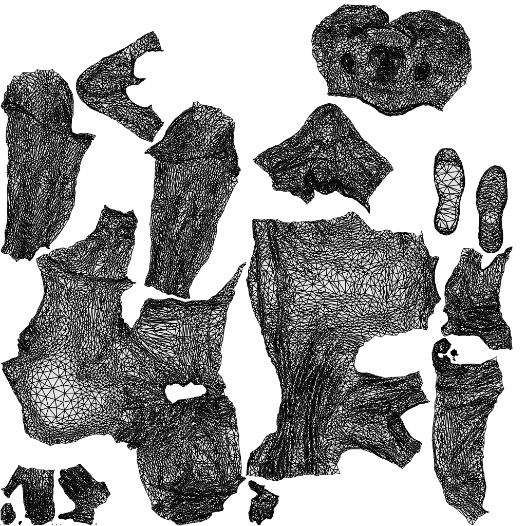 realistic 3D man casual sitting, scanned archviz people for Blender and 3ds Max, wireframe top-down view