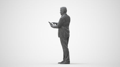 3D scanned man business, photorealistic archviz people for Enscape and SketchUp, square thumbnail