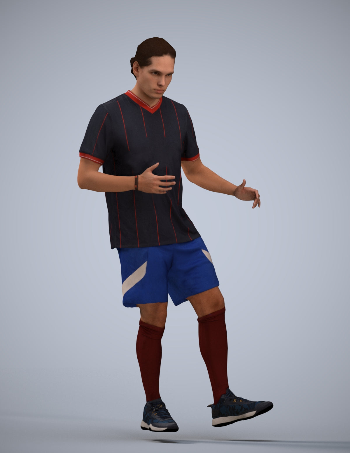 realistic 3D human man sport, archviz people FBX OBJ for Blender