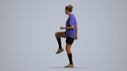 realistic 3D woman sport, scanned archviz people for Blender and 3ds Max, front view render