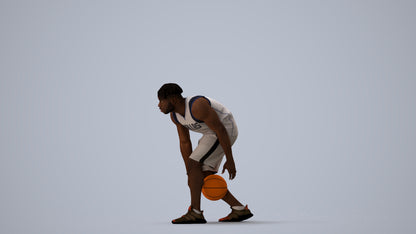 3D people model man sport, scanned human for 3ds Max rendering, three-quarter view render