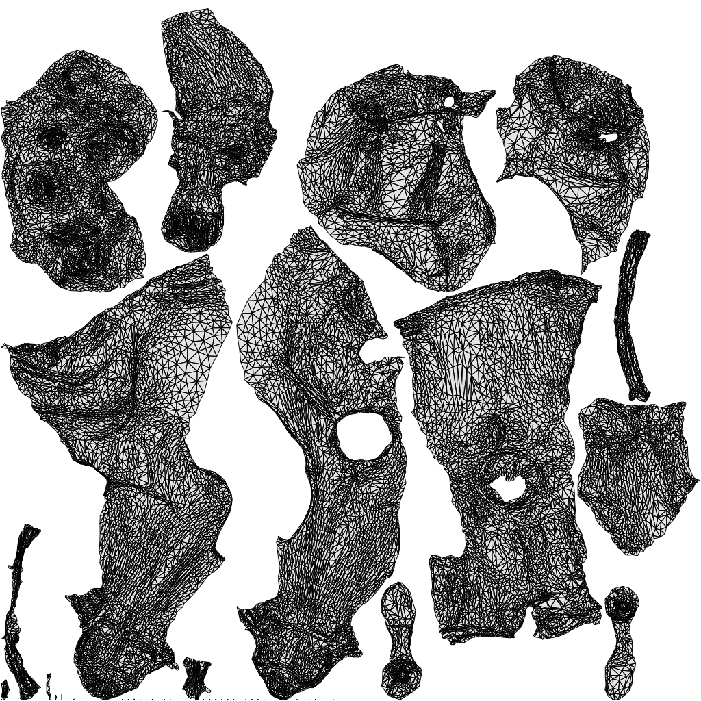 3D people model woman casual sitting, scanned human for 3ds Max rendering, wireframe top-down view