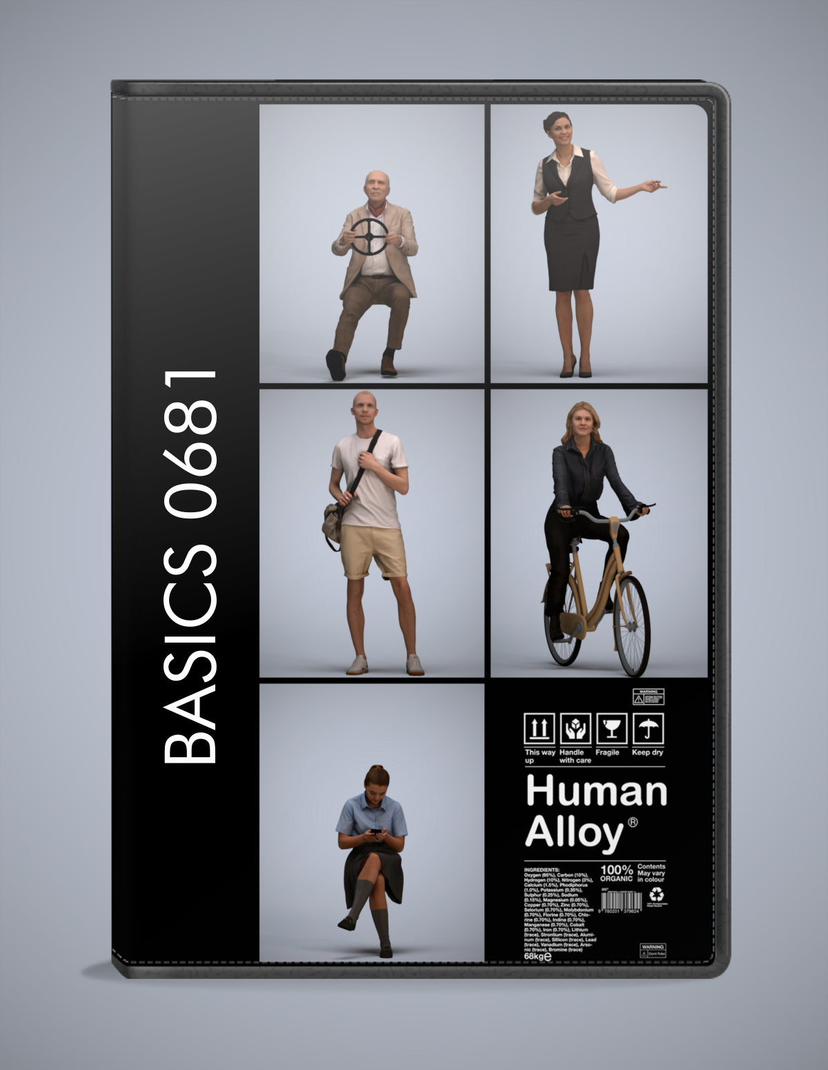 scanned 3D people mix collection, 5 photogrammetry models for Enscape and V-Ray