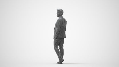 photogrammetry 3D man casual business, realistic human model archviz FBX, square thumbnail