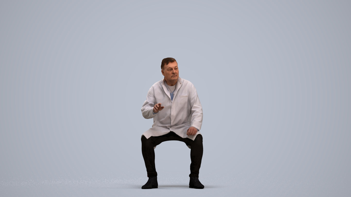 3D human model man medical, photogrammetry scanned person for archviz, standing pose render