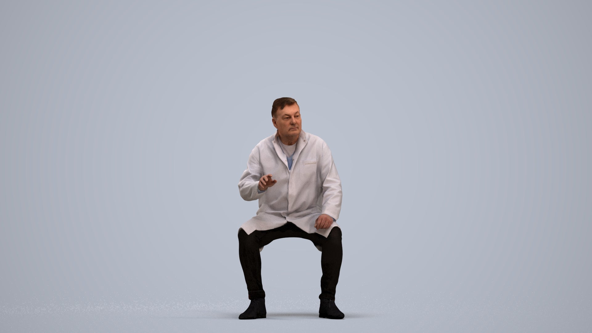 3D human model man medical, photogrammetry scanned person for archviz, standing pose render