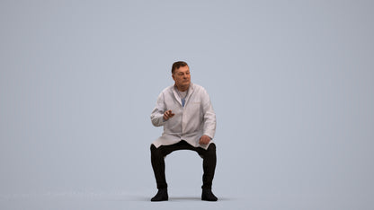 3D human model man medical, photogrammetry scanned person for archviz, standing pose render