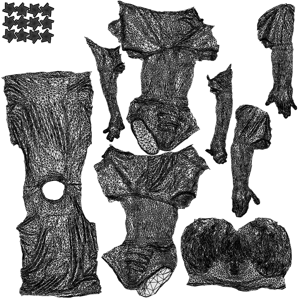 realistic 3D boy casual kids, scanned archviz people for Blender and 3ds Max, wireframe top-down view