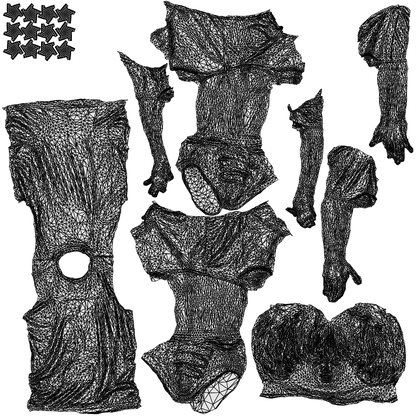 realistic 3D boy casual kids, scanned archviz people for Blender and 3ds Max, wireframe top-down view