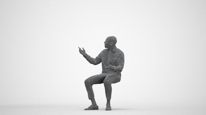 photogrammetry 3D man business, realistic human model archviz FBX, three-quarter front view render