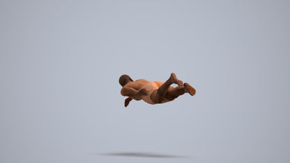 3D human model man sport pool, photogrammetry scanned person for archviz, front view render
