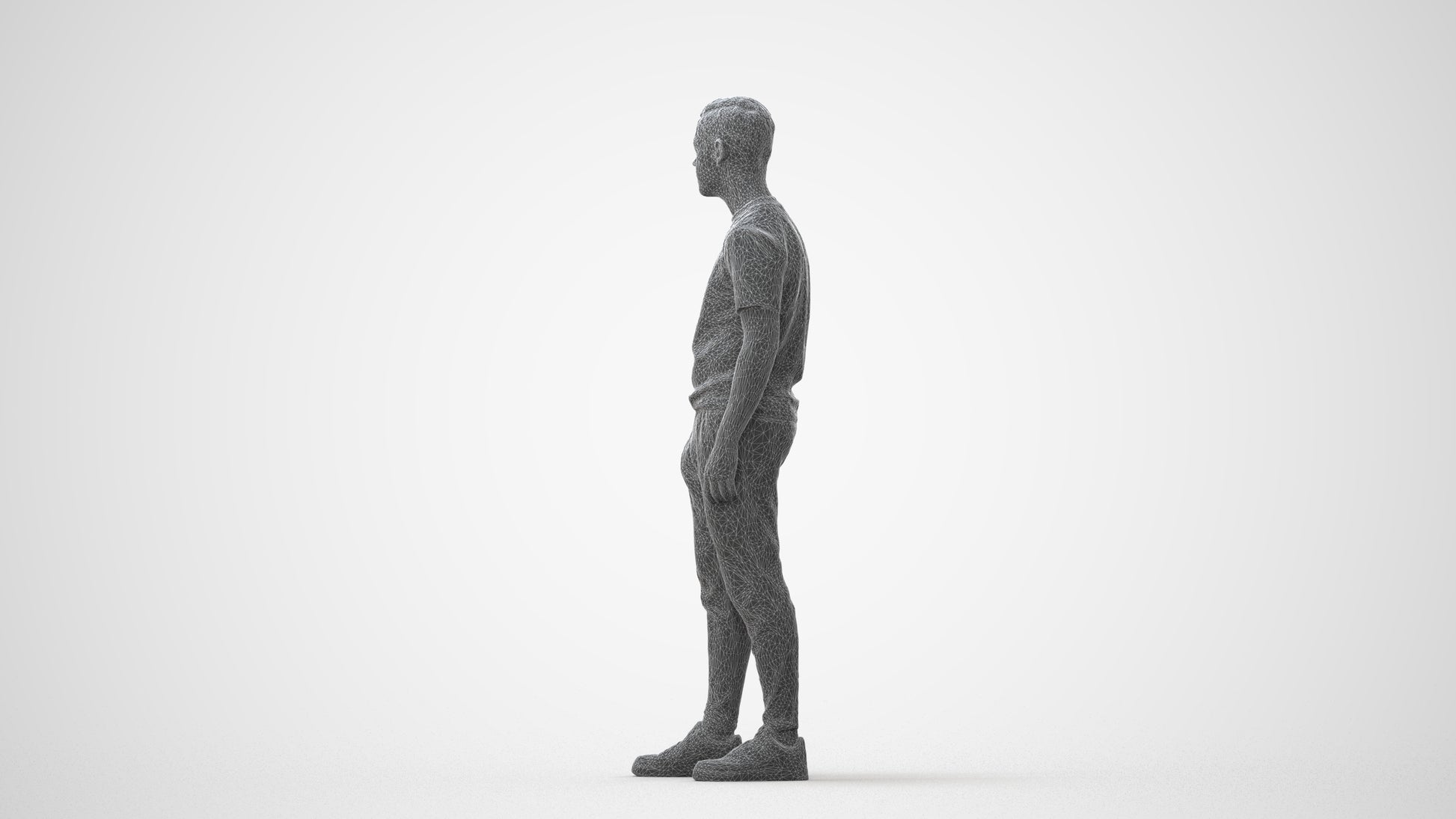 photogrammetry 3D boy casual kids, realistic human model archviz FBX, square thumbnail