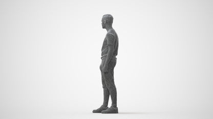 photogrammetry 3D boy casual kids, realistic human model archviz FBX, square thumbnail