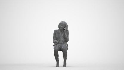 3D people model woman business, scanned human for 3ds Max rendering, three-quarter front view render