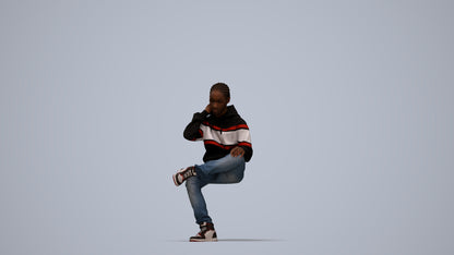 3D scanned boy kids casual, photorealistic archviz people for Enscape and SketchUp, top-down view render
