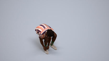 realistic 3D people man sport, render-ready for V-Ray and Corona, FBX OBJ, back view render