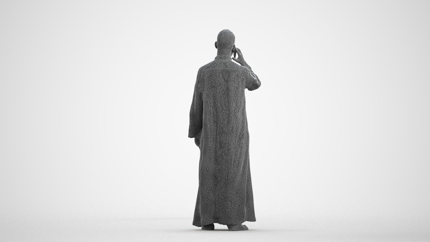 realistic 3D human man standing, archviz people FBX OBJ for Blender, wireframe front view
