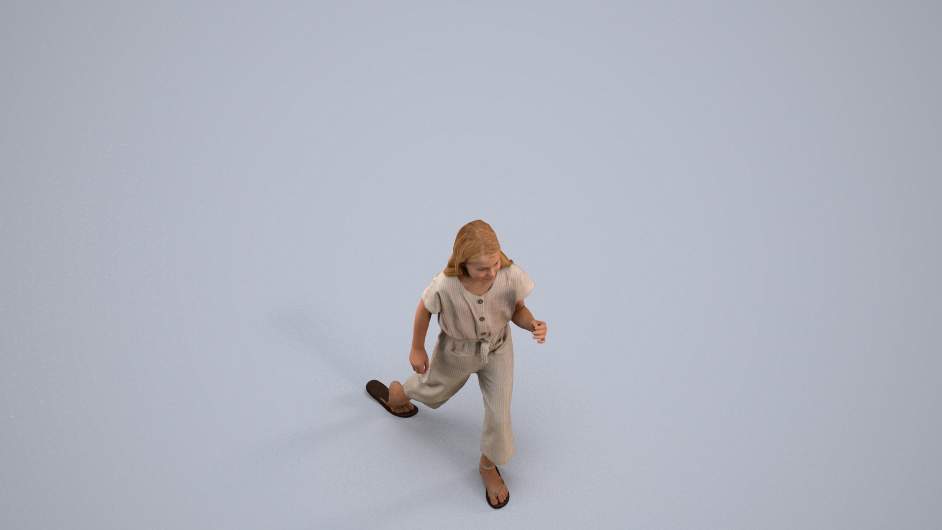 realistic 3D people girl kids, render-ready for V-Ray and Corona, FBX OBJ, back view render