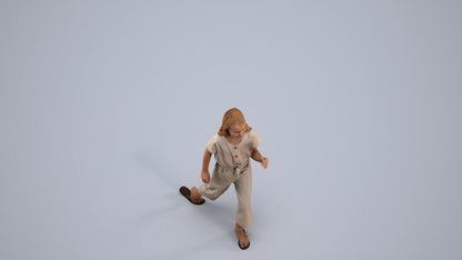 realistic 3D people girl kids, render-ready for V-Ray and Corona, FBX OBJ, back view render