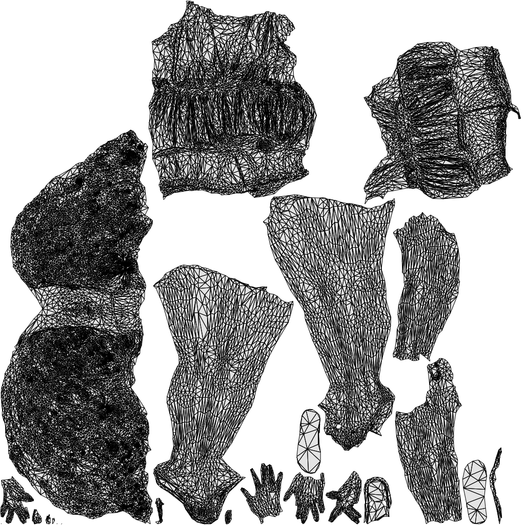 realistic 3D people woman casual walking, render-ready for V-Ray and Corona, FBX OBJ, wireframe top-down view
