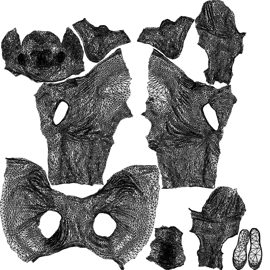 3D people model man casual sitting, scanned human for 3ds Max rendering, wireframe top-down view