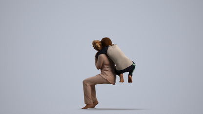 realistic 3D people girl casual kids, render-ready for V-Ray and Corona, FBX OBJ, front view render