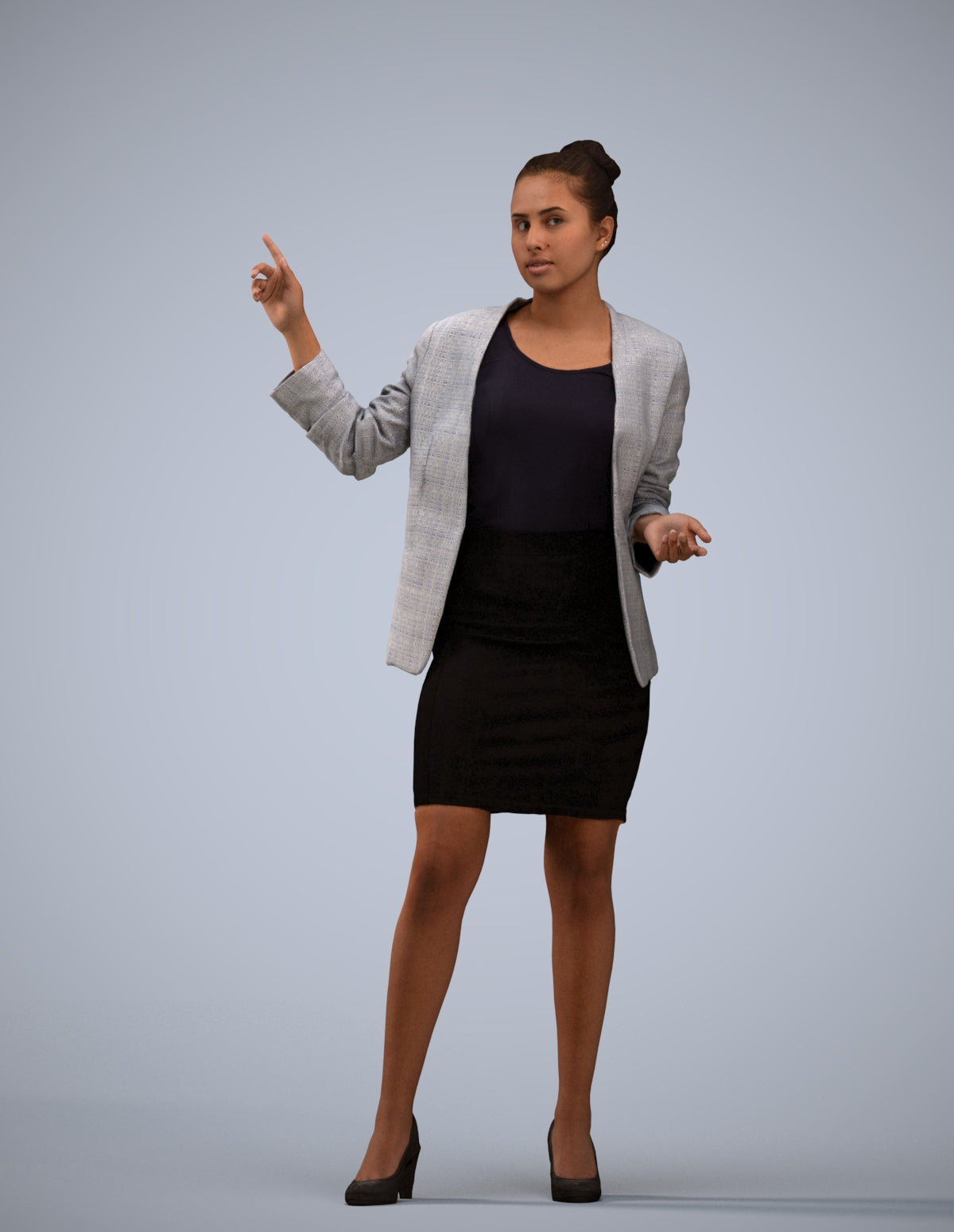 photogrammetry 3D woman business, realistic human model archviz FBX
