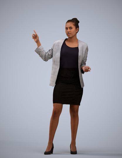 photogrammetry 3D woman business, realistic human model archviz FBX