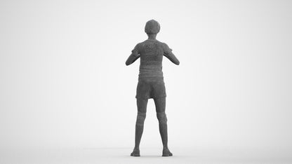 realistic 3D people woman sport, render-ready for V-Ray and Corona, FBX OBJ, wireframe front view