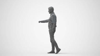 realistic 3D people man casual door, render-ready for V-Ray and Corona, FBX OBJ, square thumbnail