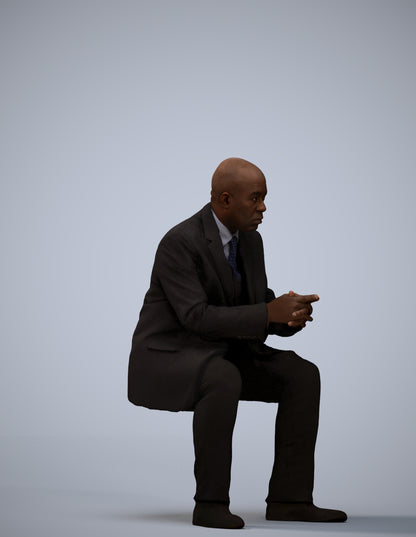 realistic 3D human man business, archviz people FBX OBJ for Blender