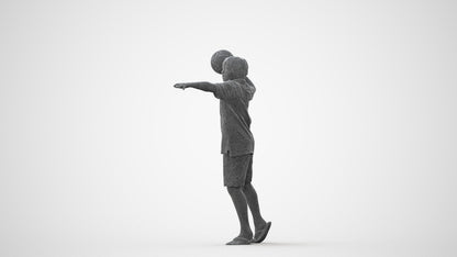 3D people model boy sport kids, scanned human for 3ds Max rendering, square thumbnail
