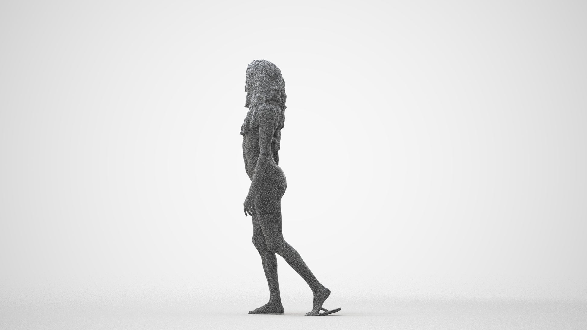 scanned 3D woman pool, photogrammetry people for Enscape and V-Ray, square thumbnail