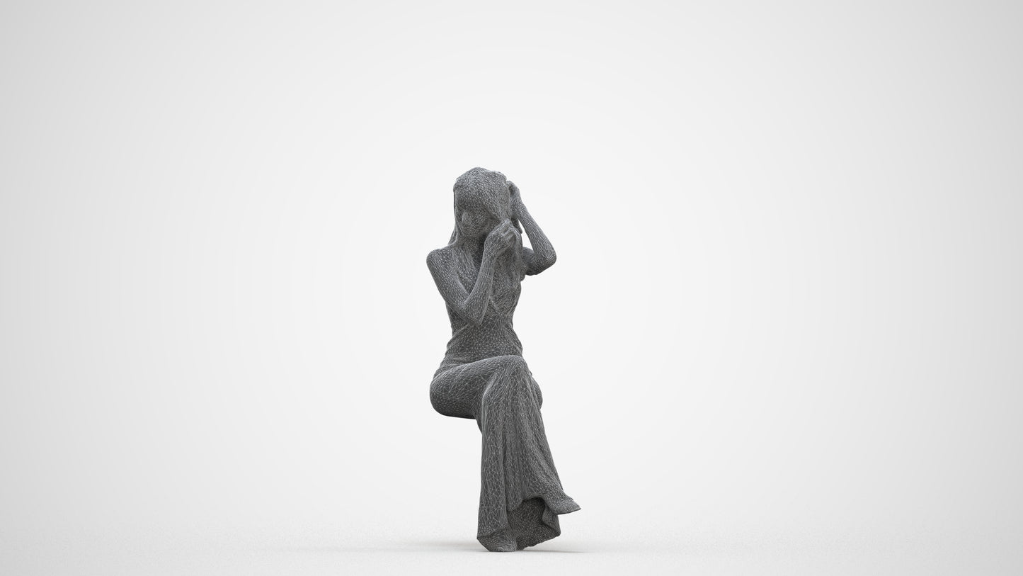 3D scanned woman formalaffairs formal, photorealistic archviz people for Enscape and SketchUp