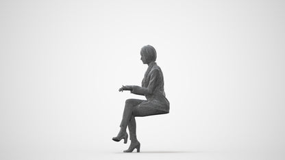 3D scanned woman business, photorealistic archviz people for Enscape and SketchUp, square thumbnail