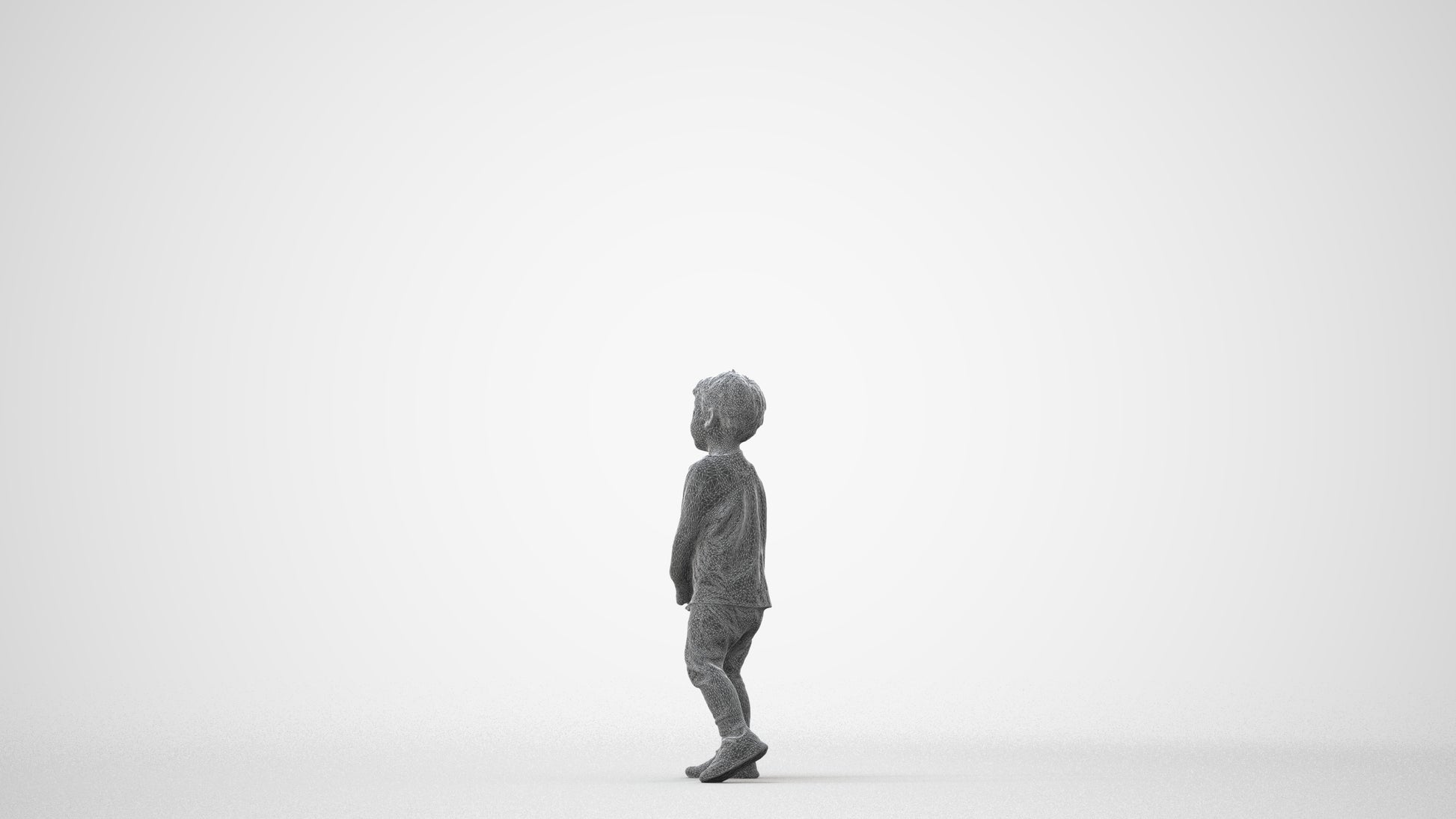 3D people model boy casual kids, scanned human for 3ds Max rendering, square thumbnail