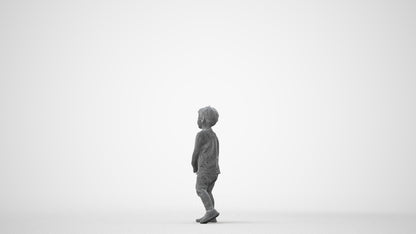 3D people model boy casual kids, scanned human for 3ds Max rendering, square thumbnail