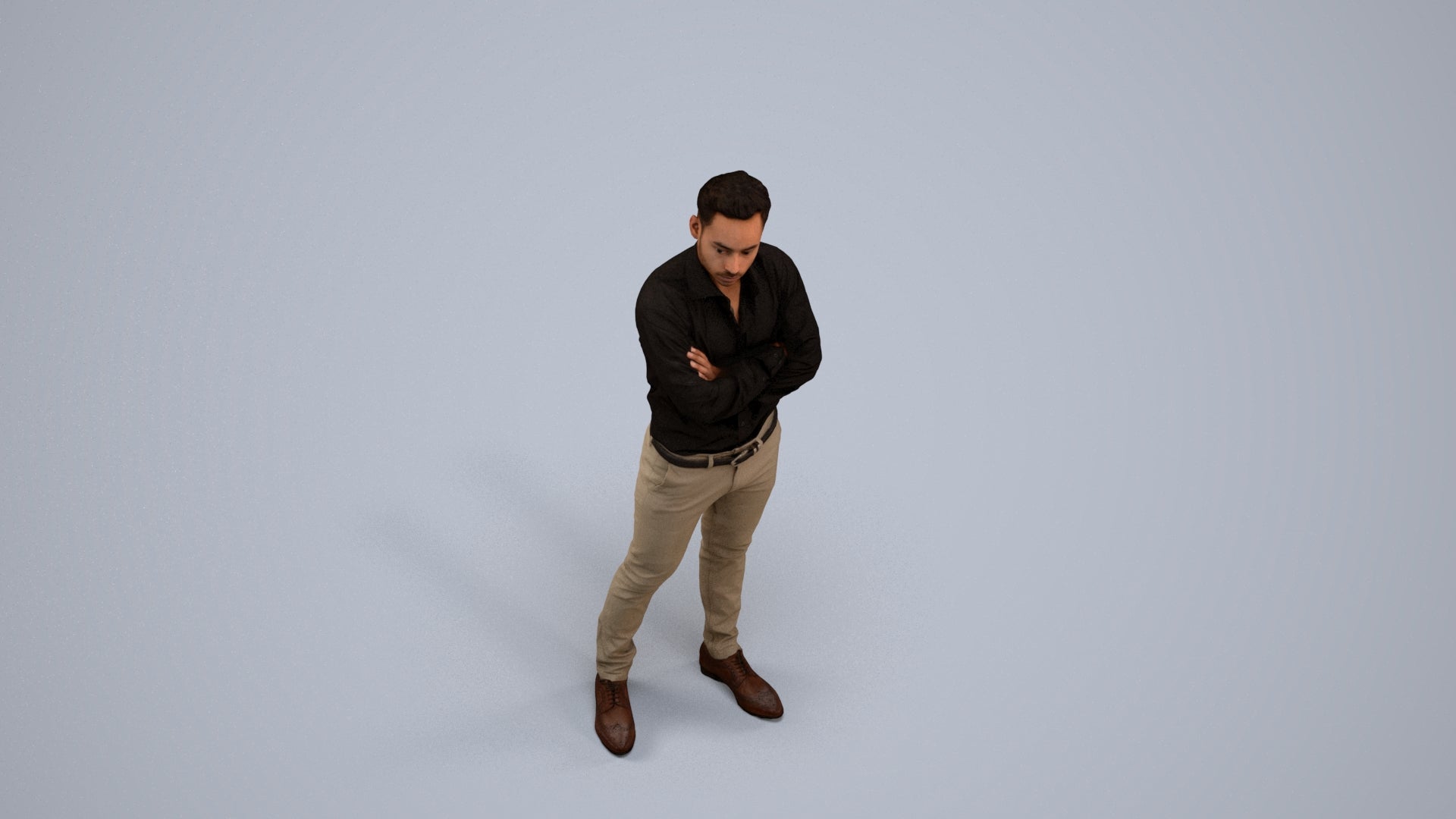 realistic 3D people man business, render-ready for V-Ray and Corona, FBX OBJ, back view render