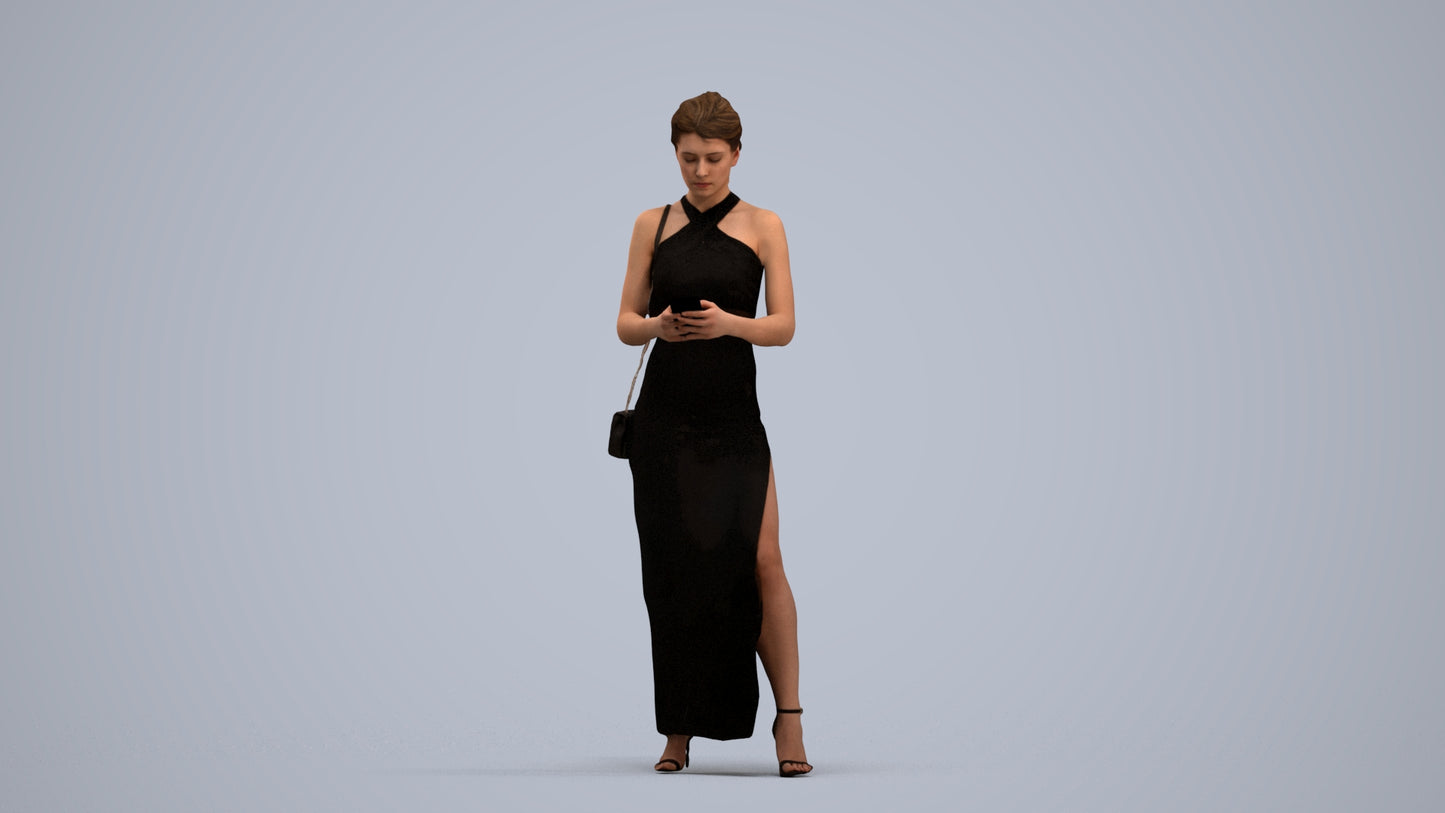 realistic 3D woman formal formalaffairs, scanned archviz people for Blender and 3ds Max, standing pose render
