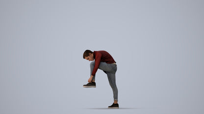 realistic 3D people boy casual kids, render-ready for V-Ray and Corona, FBX OBJ, three-quarter view render