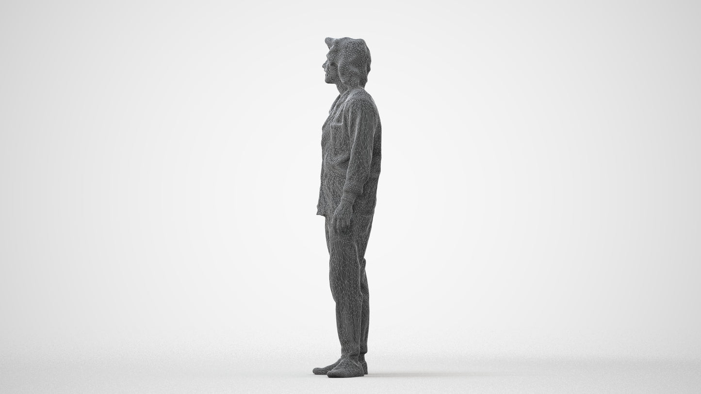 photogrammetry 3D man casual formalaffairs, realistic human model archviz FBX, square thumbnail
