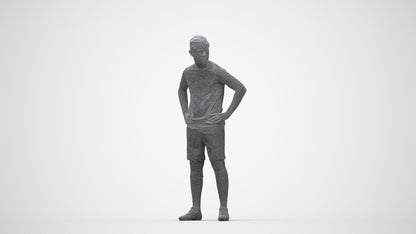 3D scanned man sport, photorealistic archviz people for Enscape and SketchUp, wireframe back view