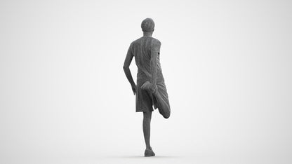 realistic 3D people man standing, render-ready for V-Ray and Corona, FBX OBJ, wireframe front view