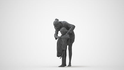 3D people model girl kids, scanned human for 3ds Max rendering, square thumbnail