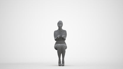 photogrammetry 3D woman business, realistic human model archviz FBX, three-quarter front view render