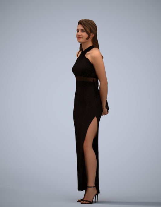 3D scanned woman formalaffairs formal, photorealistic archviz people for Enscape and SketchUp