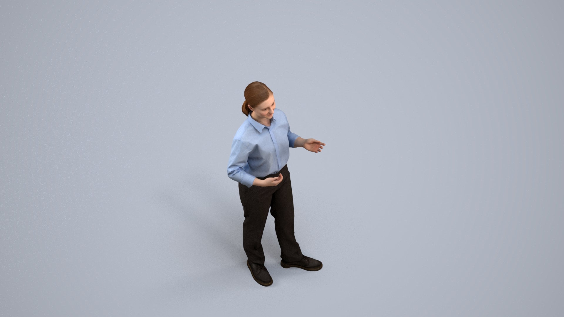 realistic 3D people girl kids, render-ready for V-Ray and Corona, FBX OBJ, back view render