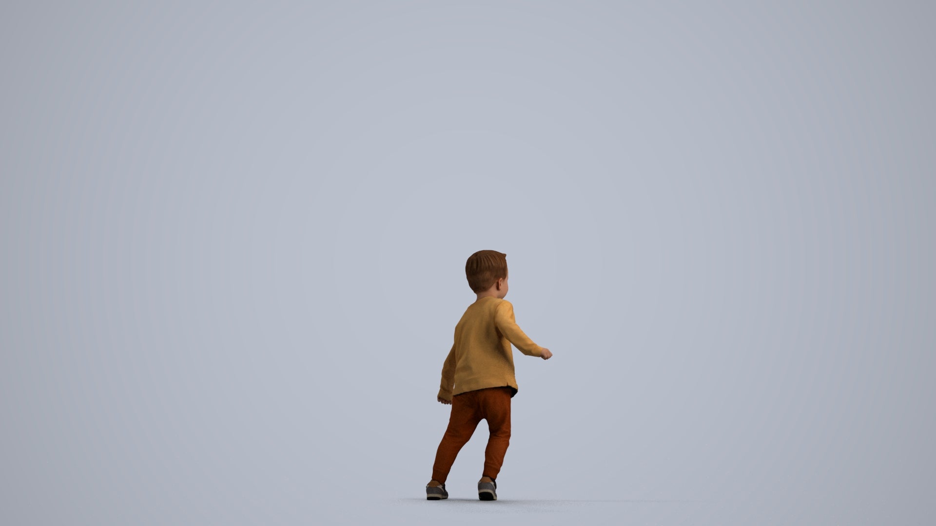 photogrammetry 3D boy casual kids, realistic human model archviz FBX, front view render