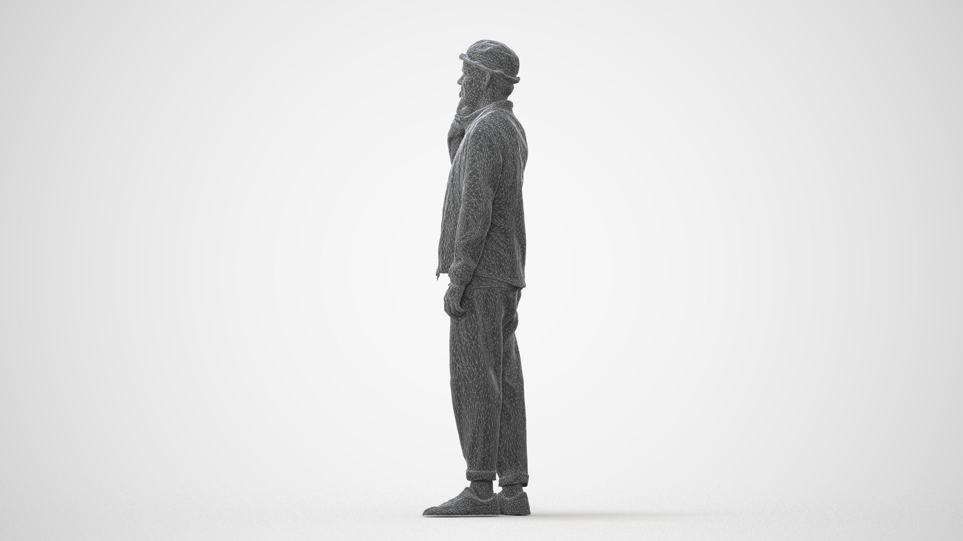 realistic 3D people man casual standing, render-ready for V-Ray and Corona, FBX OBJ, square thumbnail