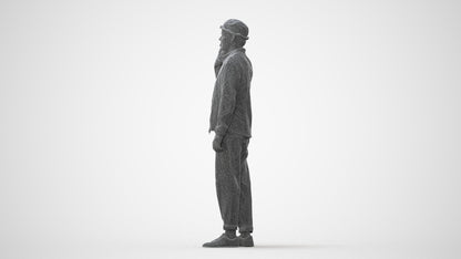 realistic 3D people man casual standing, render-ready for V-Ray and Corona, FBX OBJ, square thumbnail